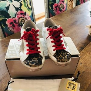 Golden Goose Superstar with Leopard Hair